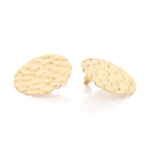 GOLD COUNTRY SUN BUTTON EARRINGS
