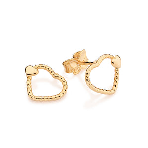 GOLD TWIST OF LOVE EARRINGS