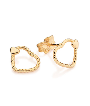 GOLD TWIST OF LOVE EARRINGS
