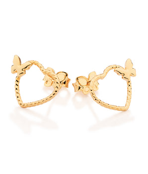 GOLD BUTTERFLY KISS EARRINGS