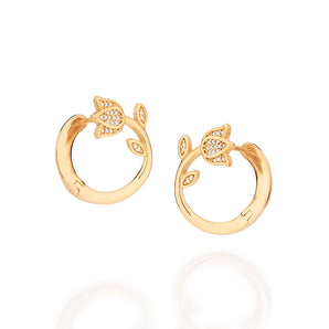 GOLD TULIP STUD EARRINGS