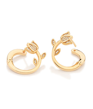 GOLD TULIP STUD EARRINGS