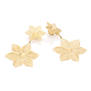 GOLD BLOOMING CASCADE MAXI EARRINGS