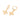 GOLD TWIN BLOOM HUGGIE EARRINGS