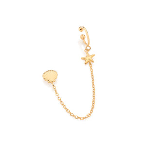 GOLD MEET ME BY THE OCEAN EAR CUFF