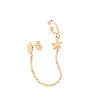 GOLD MEET ME BY THE OCEAN EAR CUFF