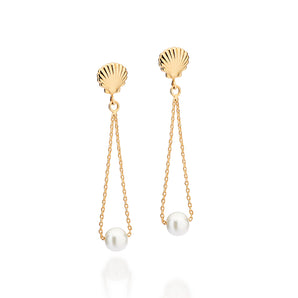 GOLD MEET ME BY THE OCEAN DANGLY EARRINGS