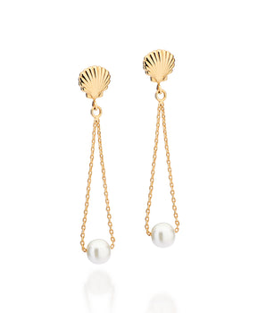 GOLD MEET ME BY THE OCEAN DANGLY EARRINGS