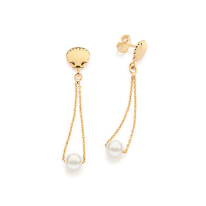 GOLD MEET ME BY THE OCEAN DANGLY EARRINGS