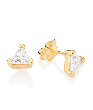 GOLD SUMMER TRIANGLE STUD EARRINGS