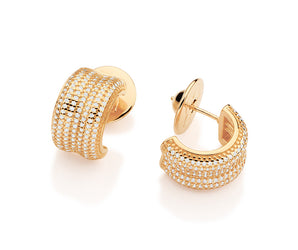 GOLD RADIANCE HUGGIE EARRINGS