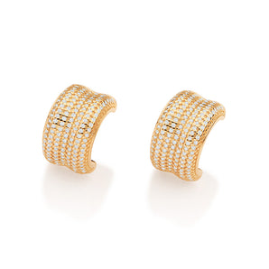 GOLD RADIANCE HUGGIE EARRINGS