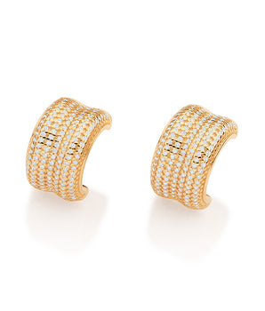 GOLD RADIANCE HUGGIE EARRINGS