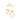 GOLD PLATED HALF HOOP SOLITAIRE ZIRCONIA EARRING SET