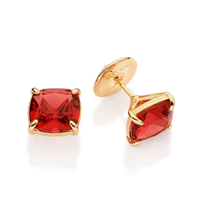 GOLD LA VIE EN ROSE BUTTON EARRINGS