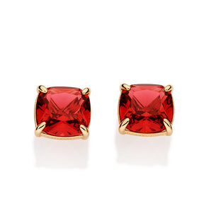 GOLD LA VIE EN ROSE BUTTON EARRINGS