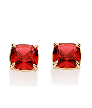 GOLD LA VIE EN ROSE BUTTON EARRINGS