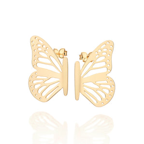 GOLD BUTTERFLY WINGS EARRINGS