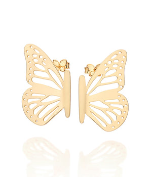GOLD BUTTERFLY WINGS EARRINGS
