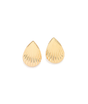 GOLD ANCIENT SHELL STUD EARRINGS