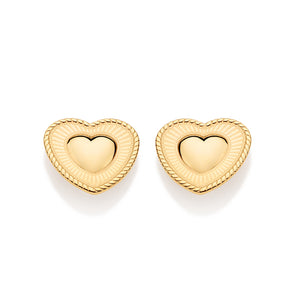 GOLD FOREVER IN LOVE STUD EARRINGS