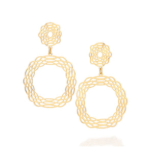 GOLD WAVES OF HISTORY MAXI EARRINGS