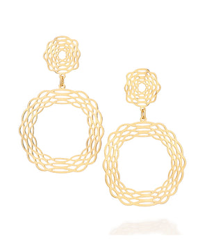GOLD WAVES OF HISTORY MAXI EARRINGS