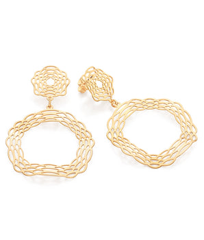 GOLD WAVES OF HISTORY MAXI EARRINGS