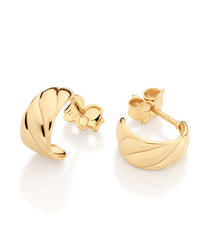 GOLD ETERNAL WAVE HUGGIE EARRINGS