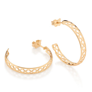 GOLD HERITAGE HOOP EARRINGS