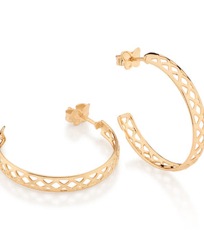 GOLD HERITAGE HOOP EARRINGS