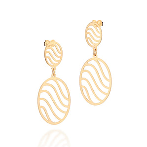 GOLD TIMELESS WAVE DROP EARRINGS