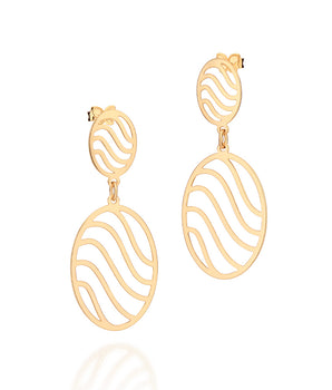GOLD TIMELESS WAVE DROP EARRINGS