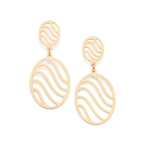 GOLD TIMELESS WAVE DROP EARRINGS