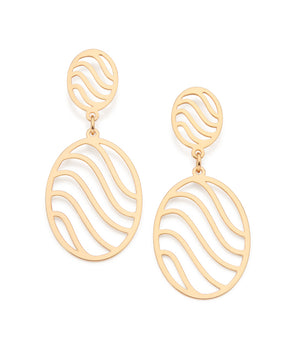 GOLD TIMELESS WAVE DROP EARRINGS