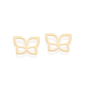GOLD ROMMANEL BUTTERFLY STUD EARRINGS