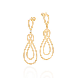 GOLD MAXI GLIMMER PENDULUM EARRINGS