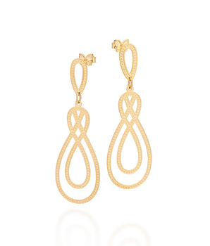 GOLD MAXI GLIMMER PENDULUM EARRINGS