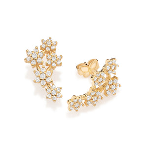 GOLD GARDEN OF TIME STUD EARRINGS