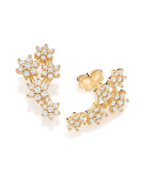 GOLD GARDEN OF TIME STUD EARRINGS