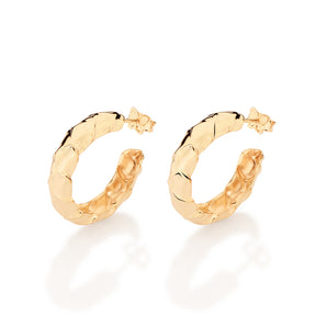 GOLD PLATED HUGGIE HOOP EARRINGS