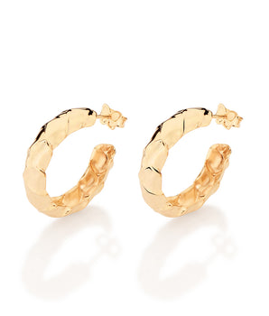 GOLD PLATED HUGGIE HOOP EARRINGS