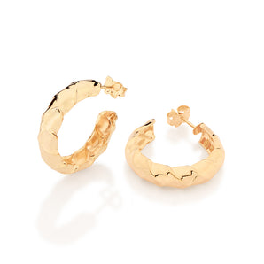 GOLD PLATED HUGGIE HOOP EARRINGS