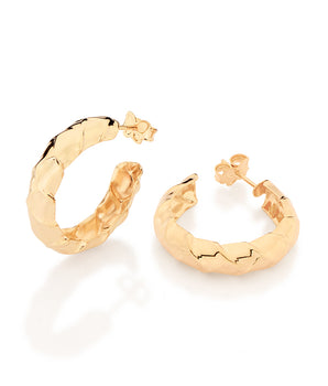 GOLD PLATED HUGGIE HOOP EARRINGS