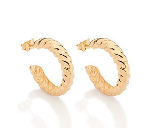 GOLD TWISTED LEGACY HOOP EARRINGS