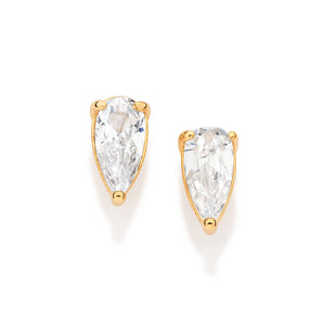 GOLD MAJESTIC DROPLET STUD EARRINGS
