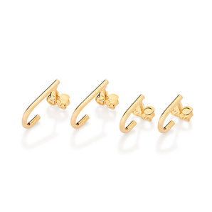 GOLD HALF OVAL HUGGIE EARRING KIT