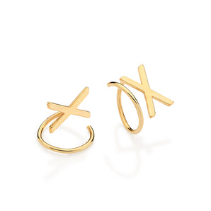 GOLD X EARRINGS