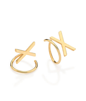 GOLD X EARRINGS