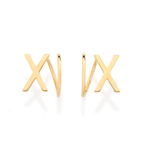 GOLD X EARRINGS